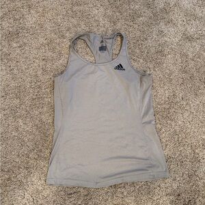 Adidas Women's Light Gray Racerback Tank Top